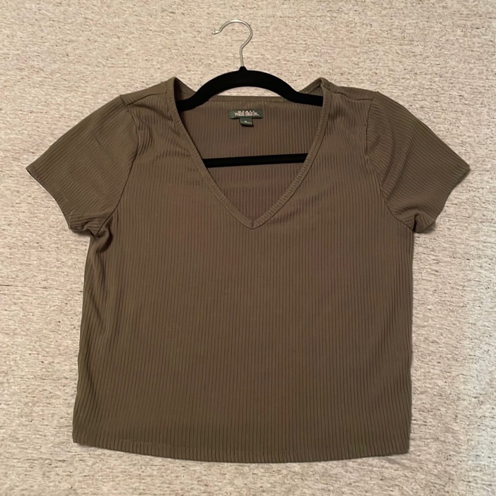 Green V-Neck T-Shirt